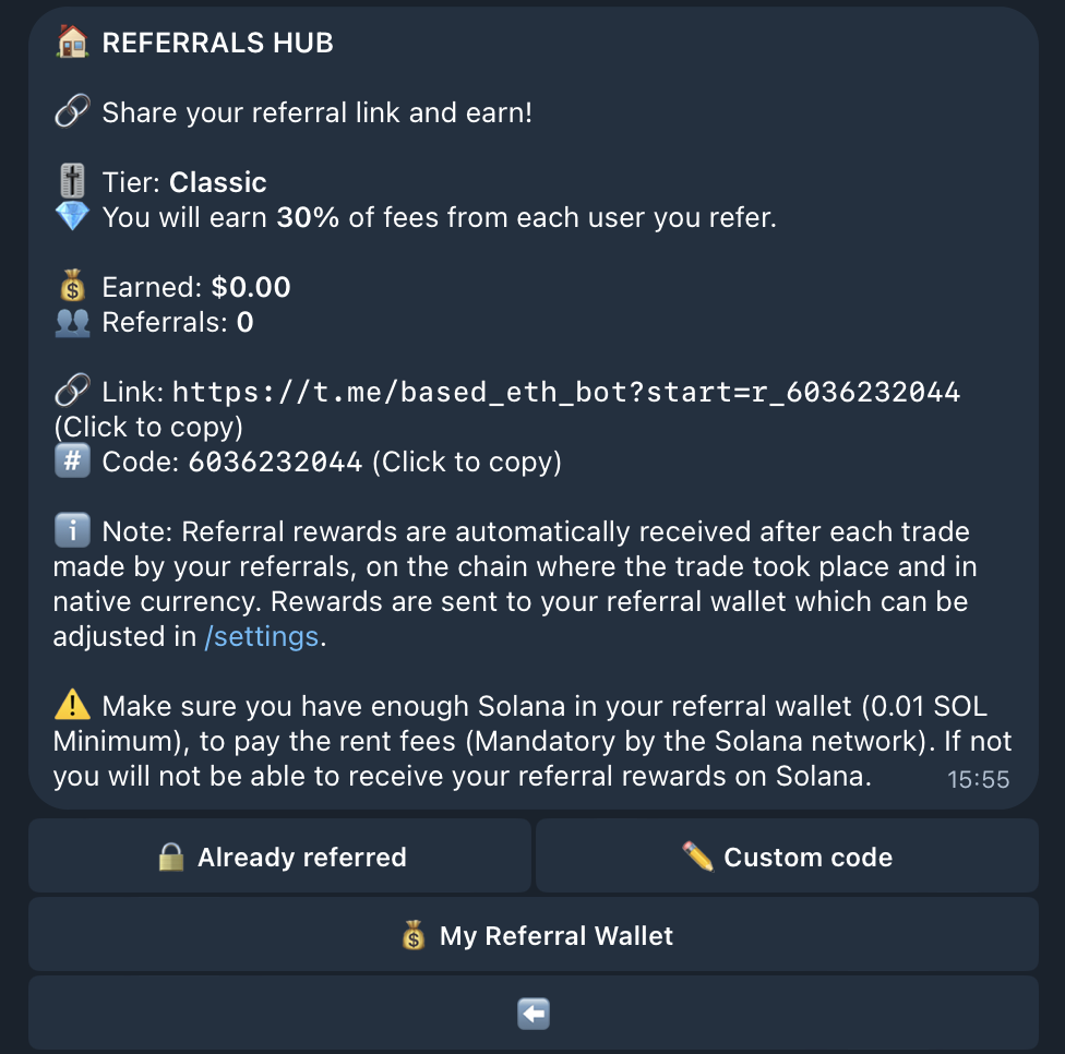 Referral Program Interface